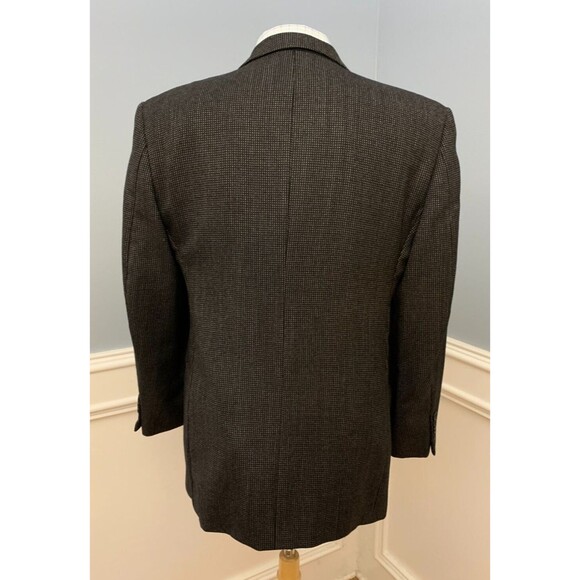 Paolo Vista Wool Blazer Mens 40R Tweed Micro Check Jacket Sportcoat - Picture 3 of 11